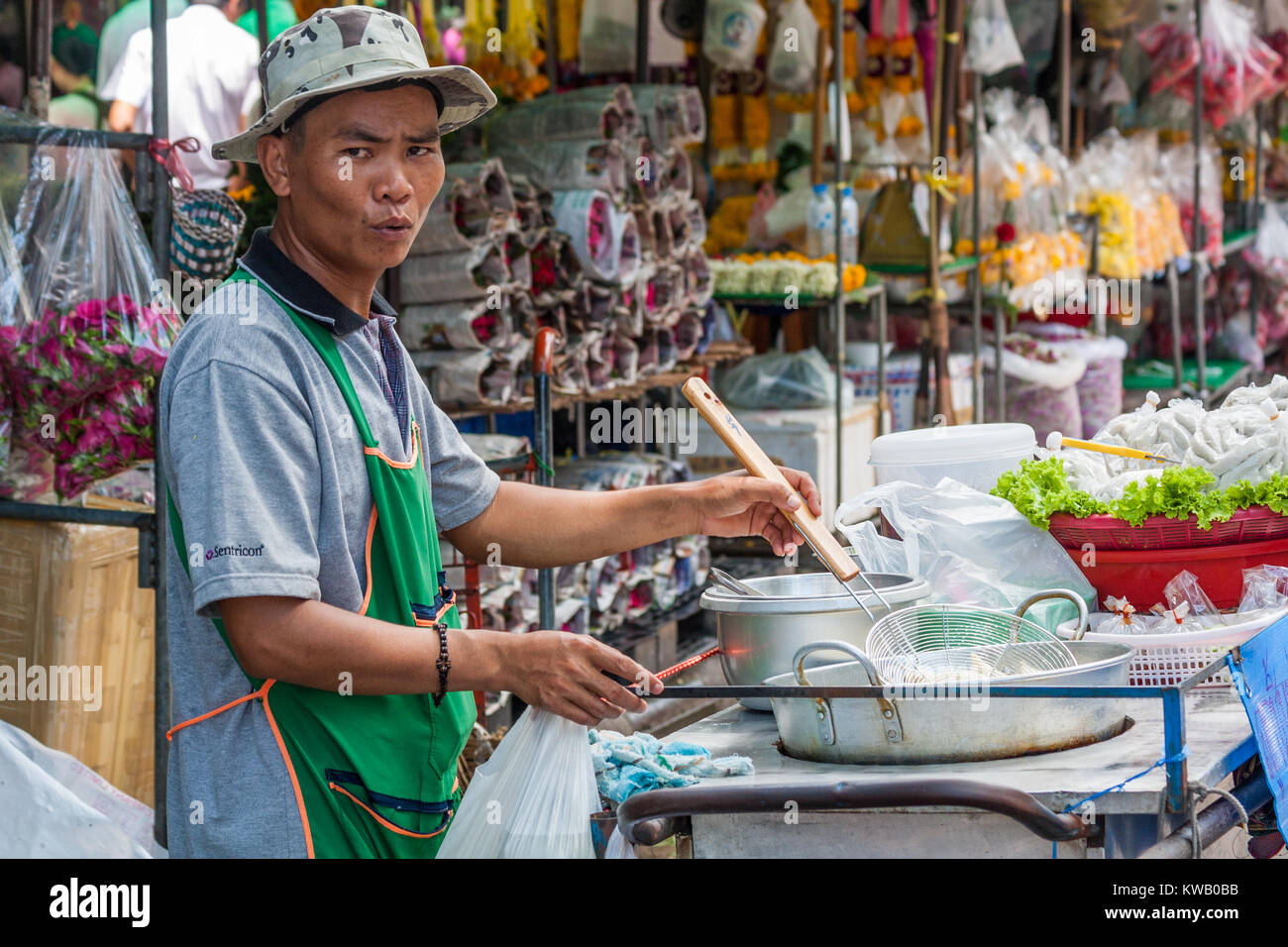 Vendeur de rue, Bangkok, Thaïlande Banque D'Images