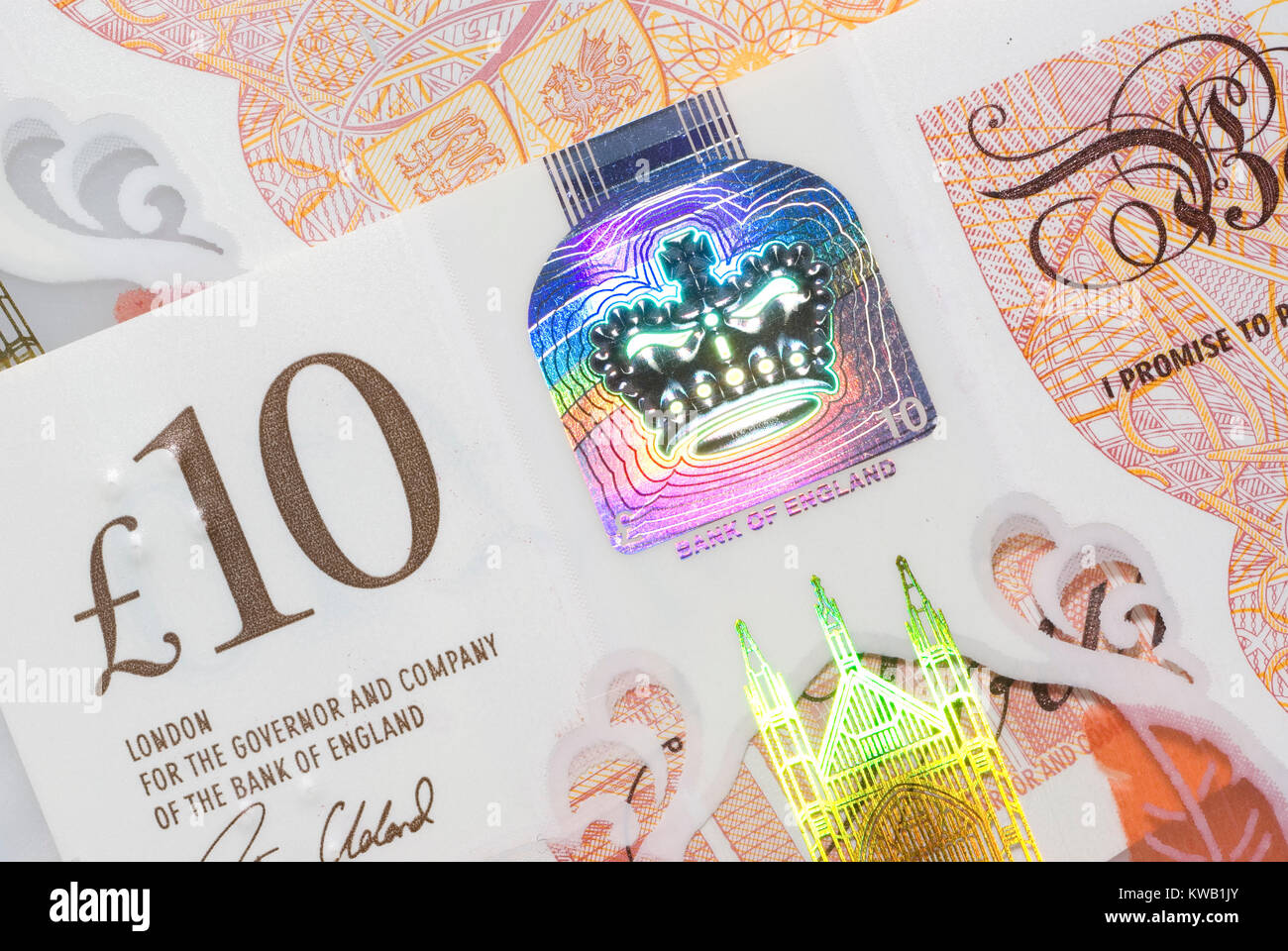 Note de dix livres Banque D'Images