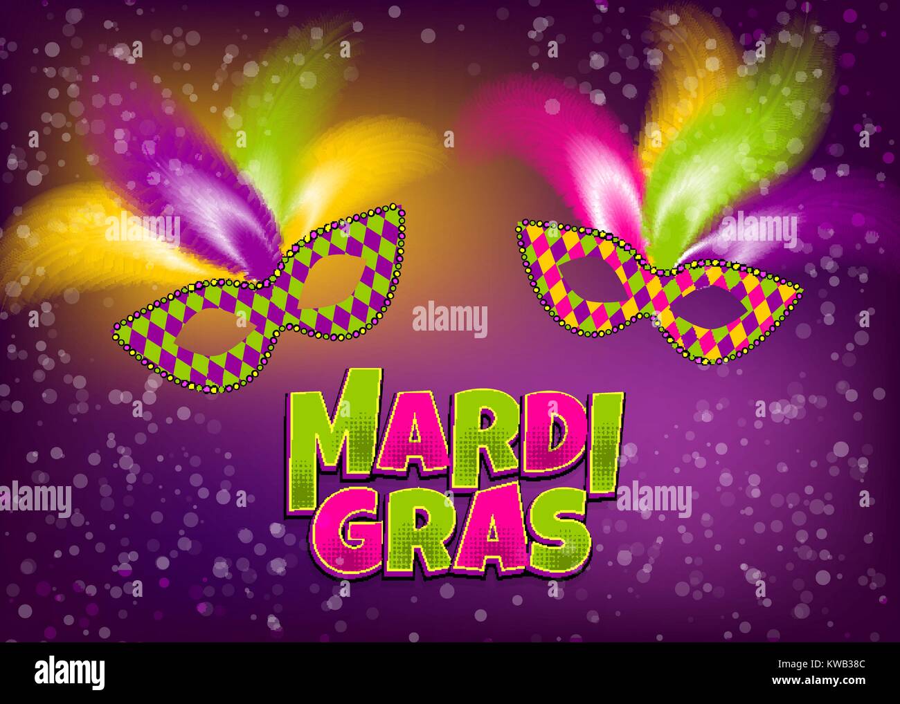 Masque de fête Mardi Gras Illustration de Vecteur