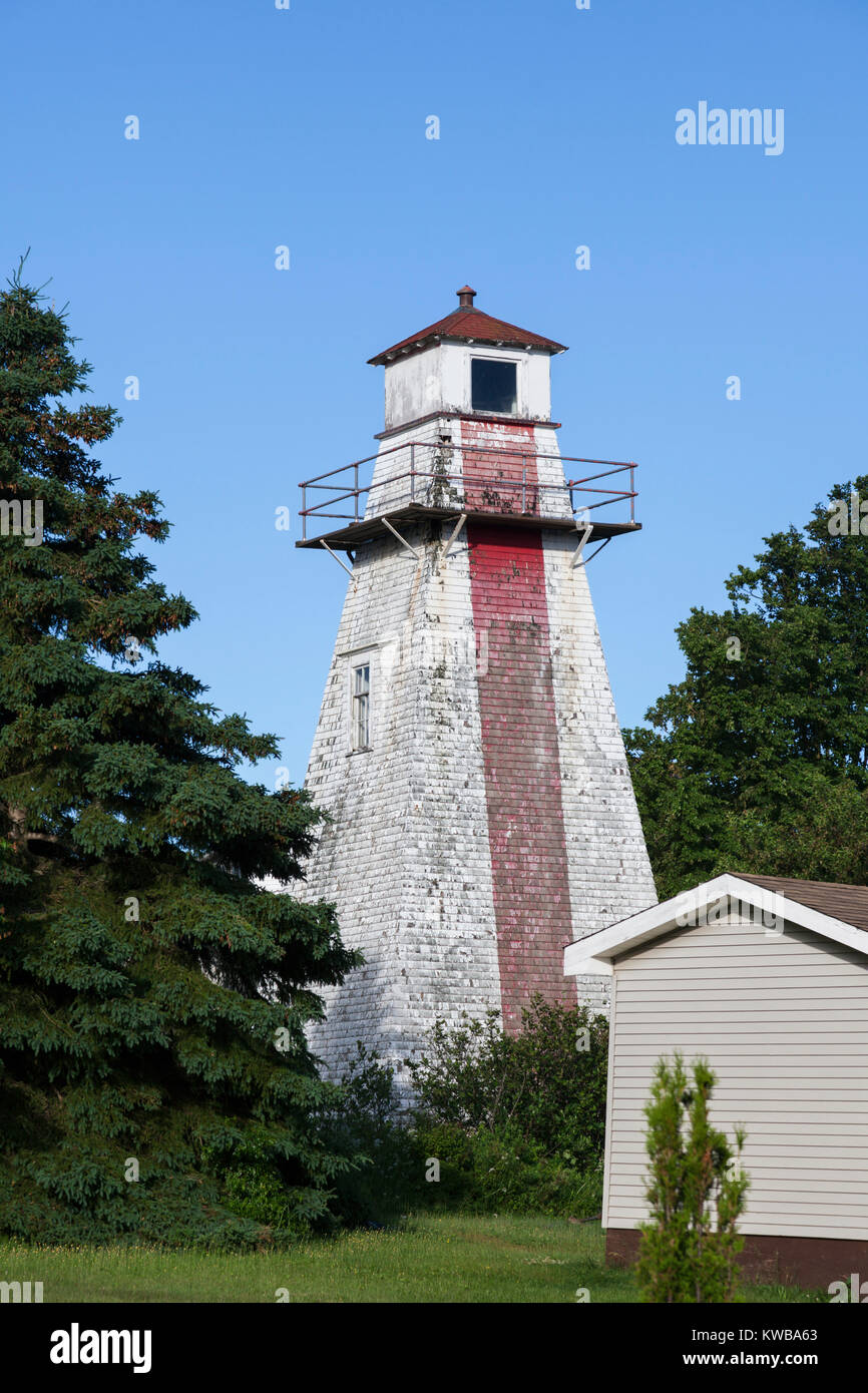 Plage d'Indian Point phare avant au Nouveau-Brunswick. Nouveau-brunswick, Canada. Banque D'Images