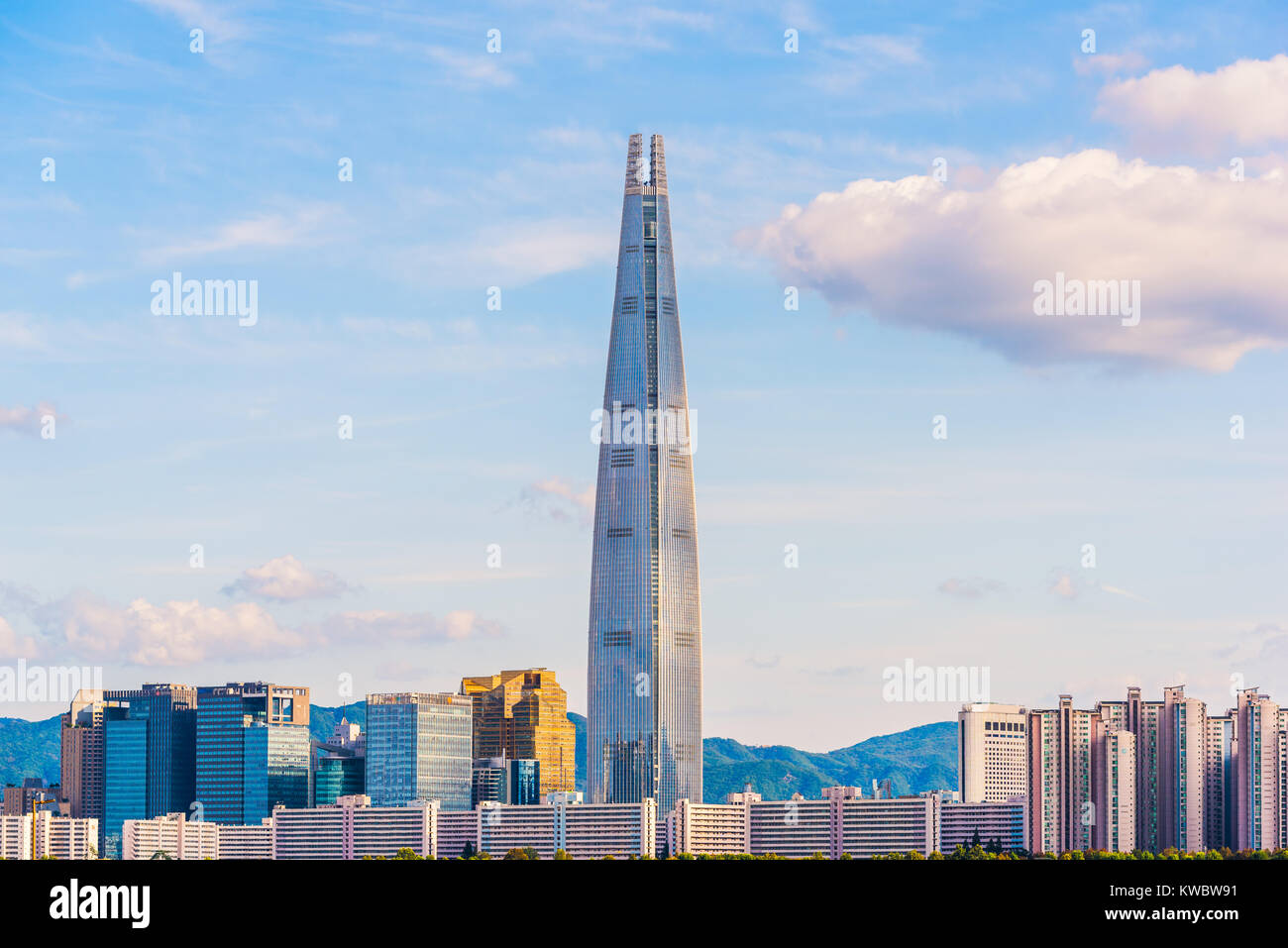 La ville de Séoul, Corée du Sud , LotteTower Banque D'Images