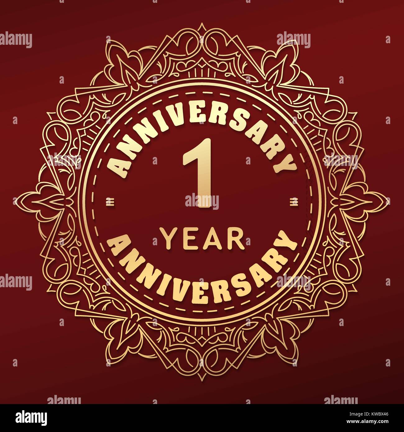 Vintage Anniversaire 1 Annee Embleme Vecteur De Style Retro Decoration Dans Des Tons D Or Sur Fond Rouge Fonce Image Vectorielle Stock Alamy Vintage Anniversaire 1 Annee Embleme Vecteur De Style Retro Decoration Dans Des Tons D Or Sur Fond Rouge Fonce Image Vectorielle Stock Alamy
