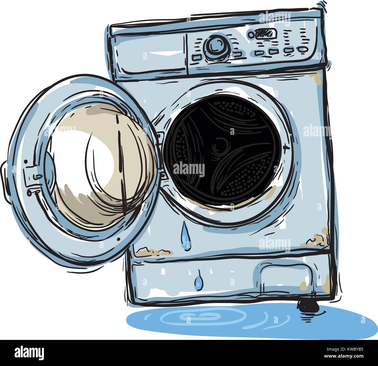 Machine à laver Banque d'images vectorielles - Alamy