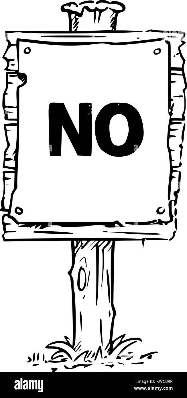 Dessin vectoriel de panneau en bois avec texte d'affaires non . Illustration de Vecteur