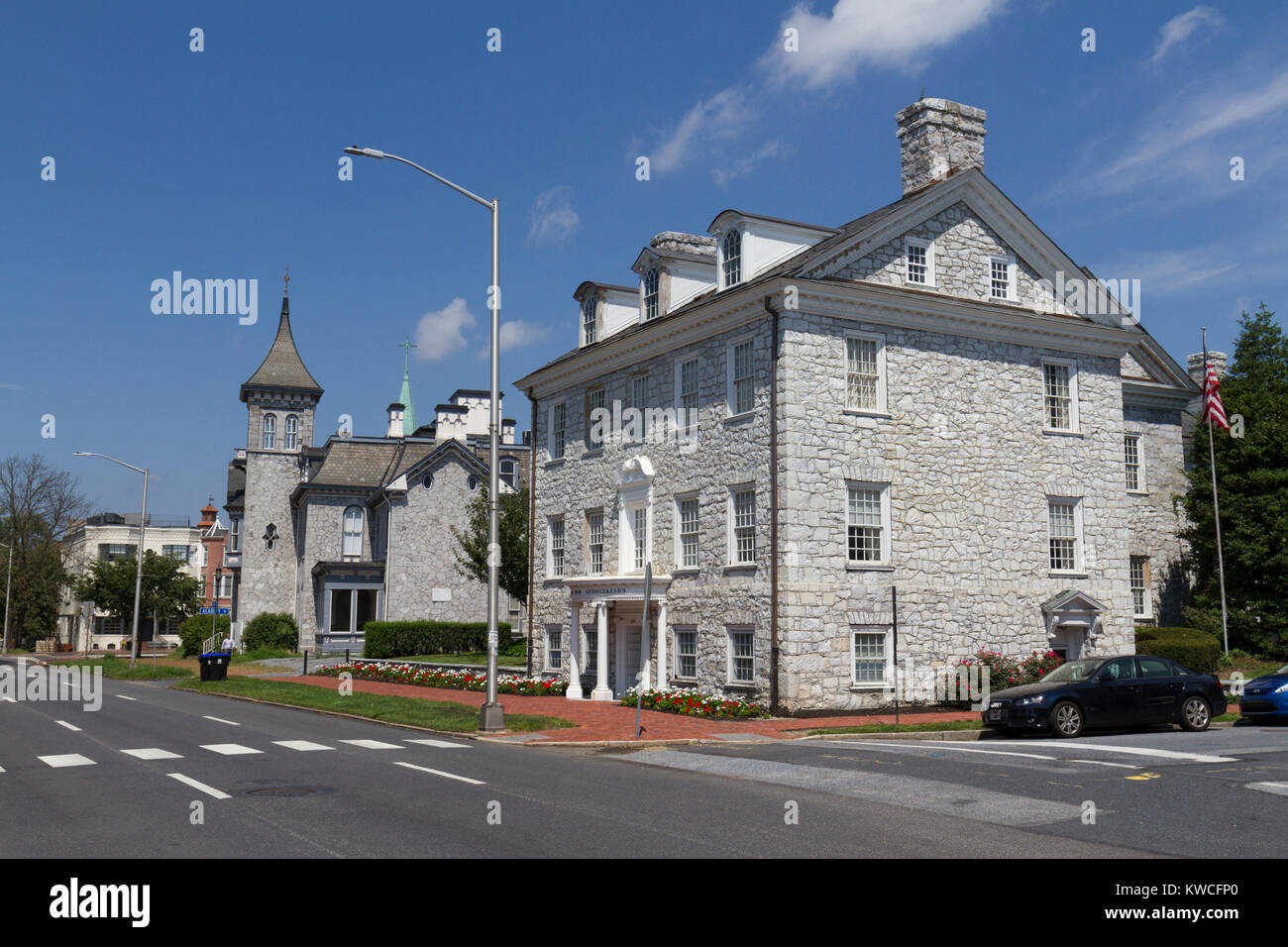 Afficher le long de la N, rue Front près de la rivière Susquehanna à Harrisburg, Pennsylvanie, USA. Banque D'Images