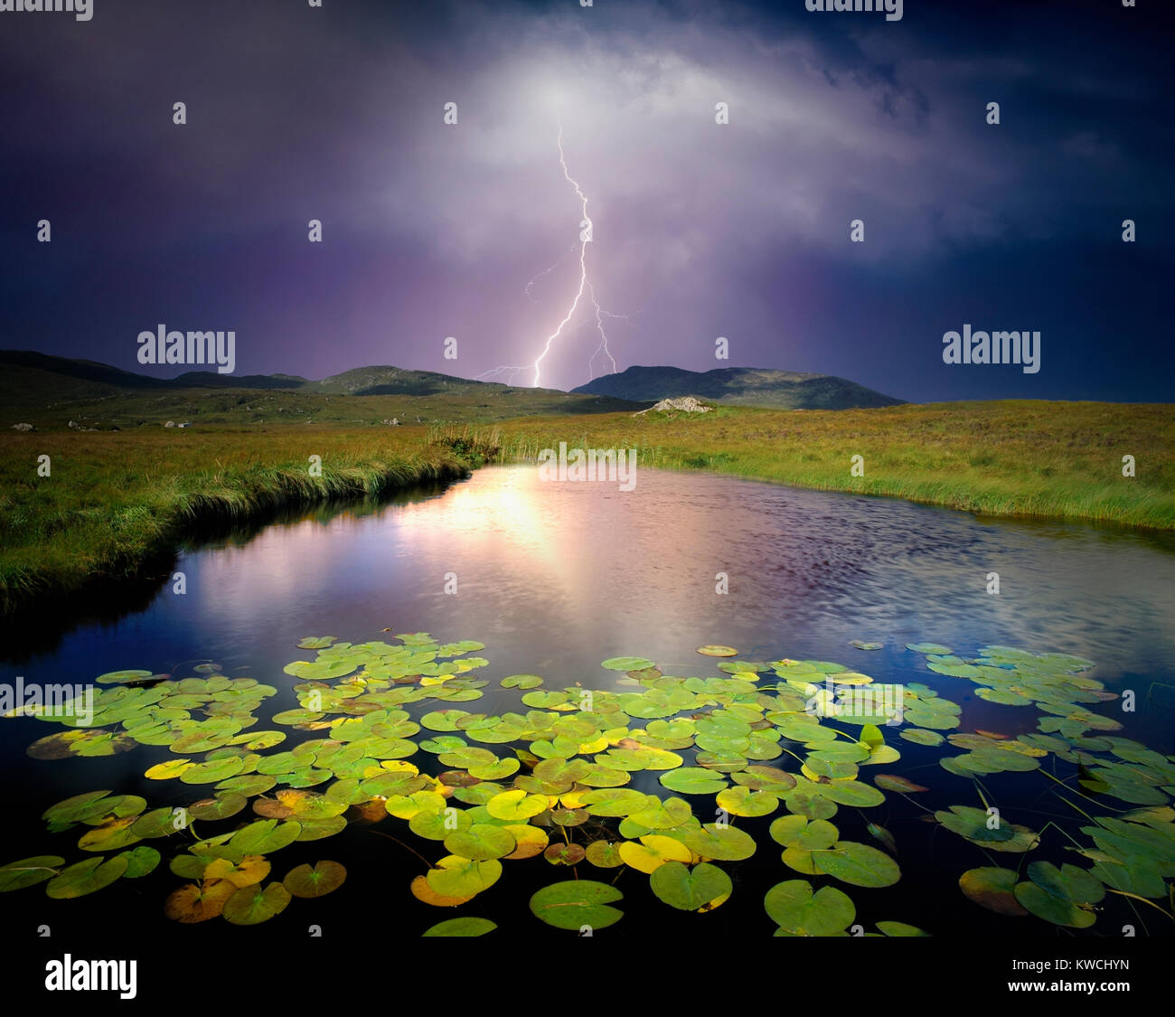 IE - CONNEMARA : Ahalia Habillement Rivière à Maam Cross près de Clifden Banque D'Images