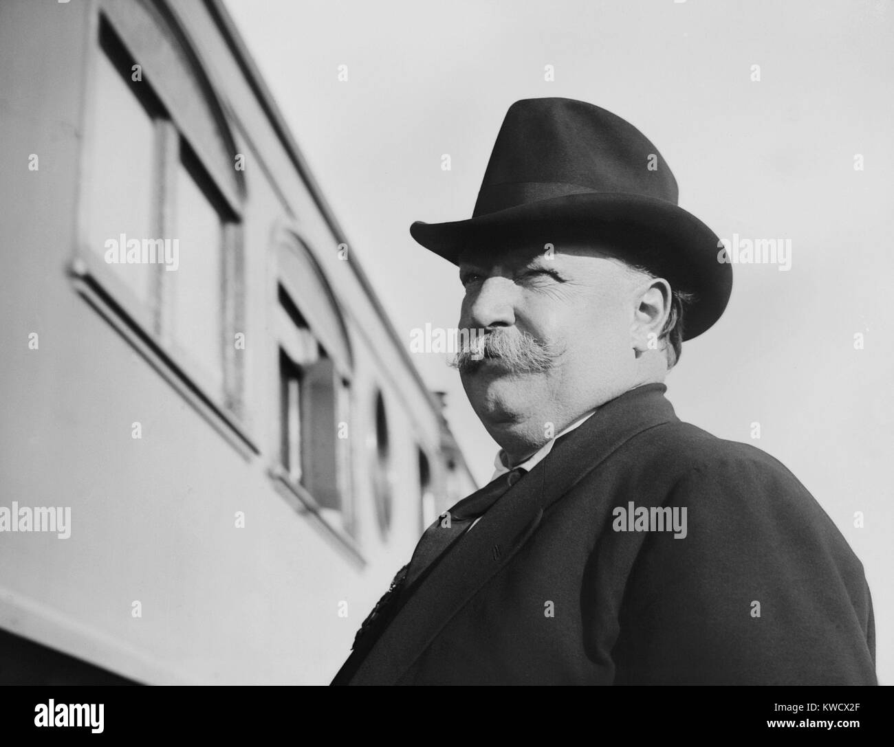 Le président candidat républicain William Howard Taft, en dehors de sa campagne en 1908 train (BSLOC 2017 2 109) Banque D'Images