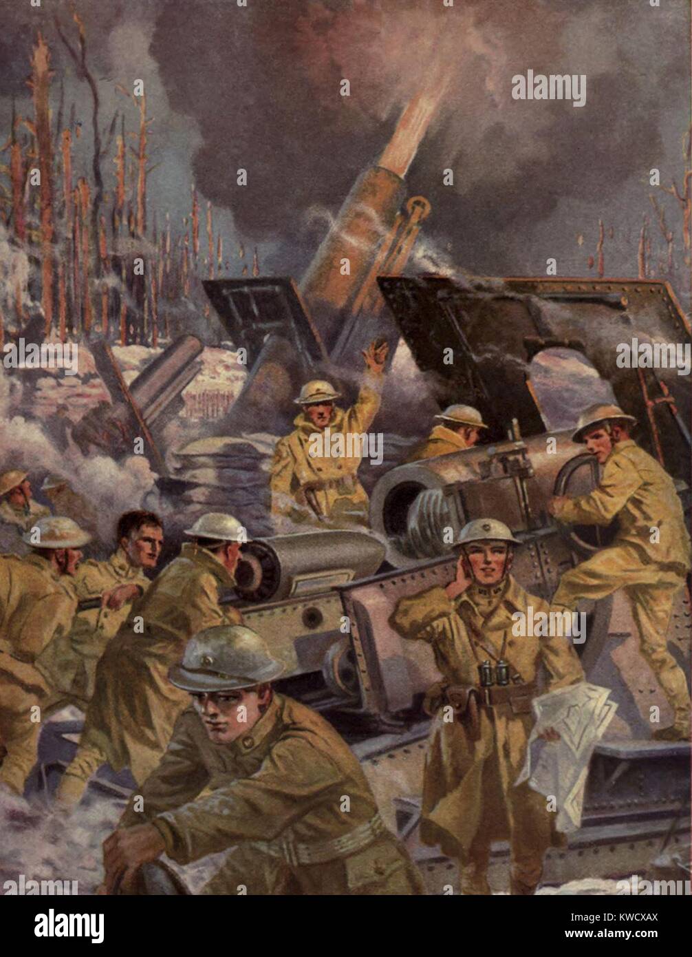 La Seconde Guerre Mondiale 1 Bataille De Chateau Thierry L Artillerie Americaine A Appuye L Attaque Des Positions Allemandes D Infanterie Avec Un Barrage Roulant Une Tactique Que Les Bombardements Coordonnee Avec Des Mouvements De