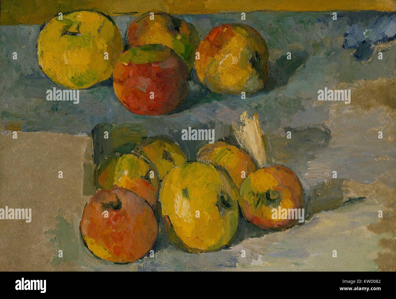 Les pommes, de Paul Cézanne, 1878-1879 ou 1883-87, le français postimpressionnistes peinture, huile sur toile. Le courtier de Cézanne, Ambroise Vollard, vendu cette image sur le peintre Edouard Vuillard, en échange d'un des propres œuvres de l'artiste (BSLOC 2017 5 22) Banque D'Images