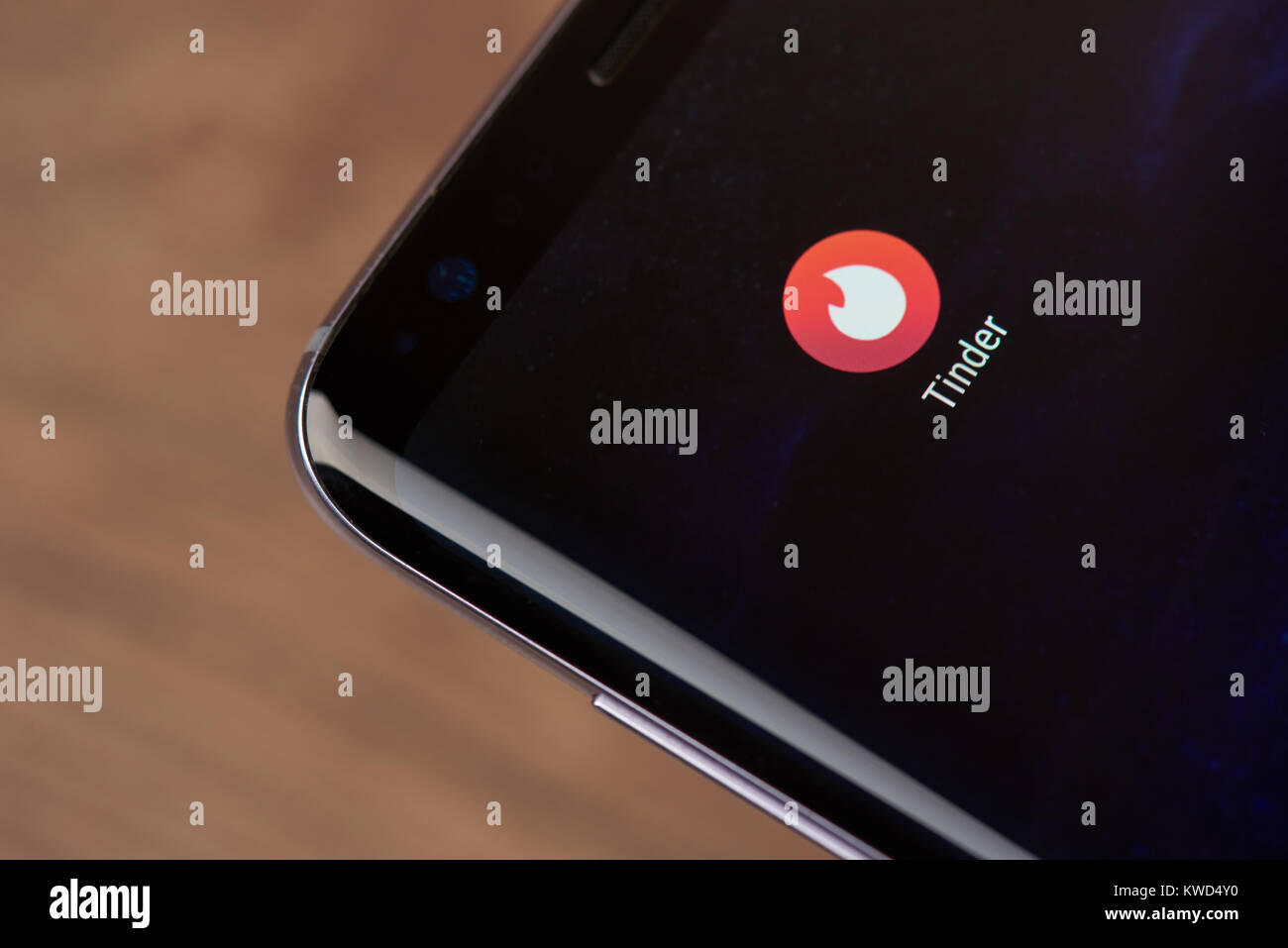 New York, USA - 2 janvier 2018 : Amadou médias sociaux icône sur l'écran du smartphone close-up. L'Amadou icône de l'application de médias sociaux avec copie espace sur Banque D'Images