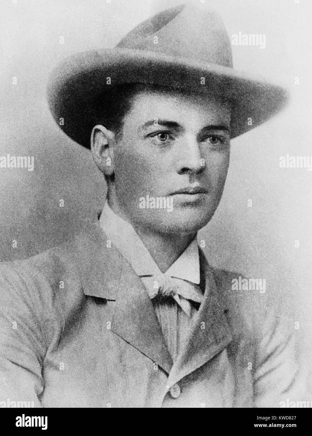 Herbert Hoover en tant qu'ingénieur des mines de 23 ans à Perth, Australie de l'Ouest, 1898. Le futur président américain a obtenu un salaire de 5 000 $ (100 000 $ en 2010) travaillant pour une société aurifère. (BSLOC   2015 16 43) Banque D'Images