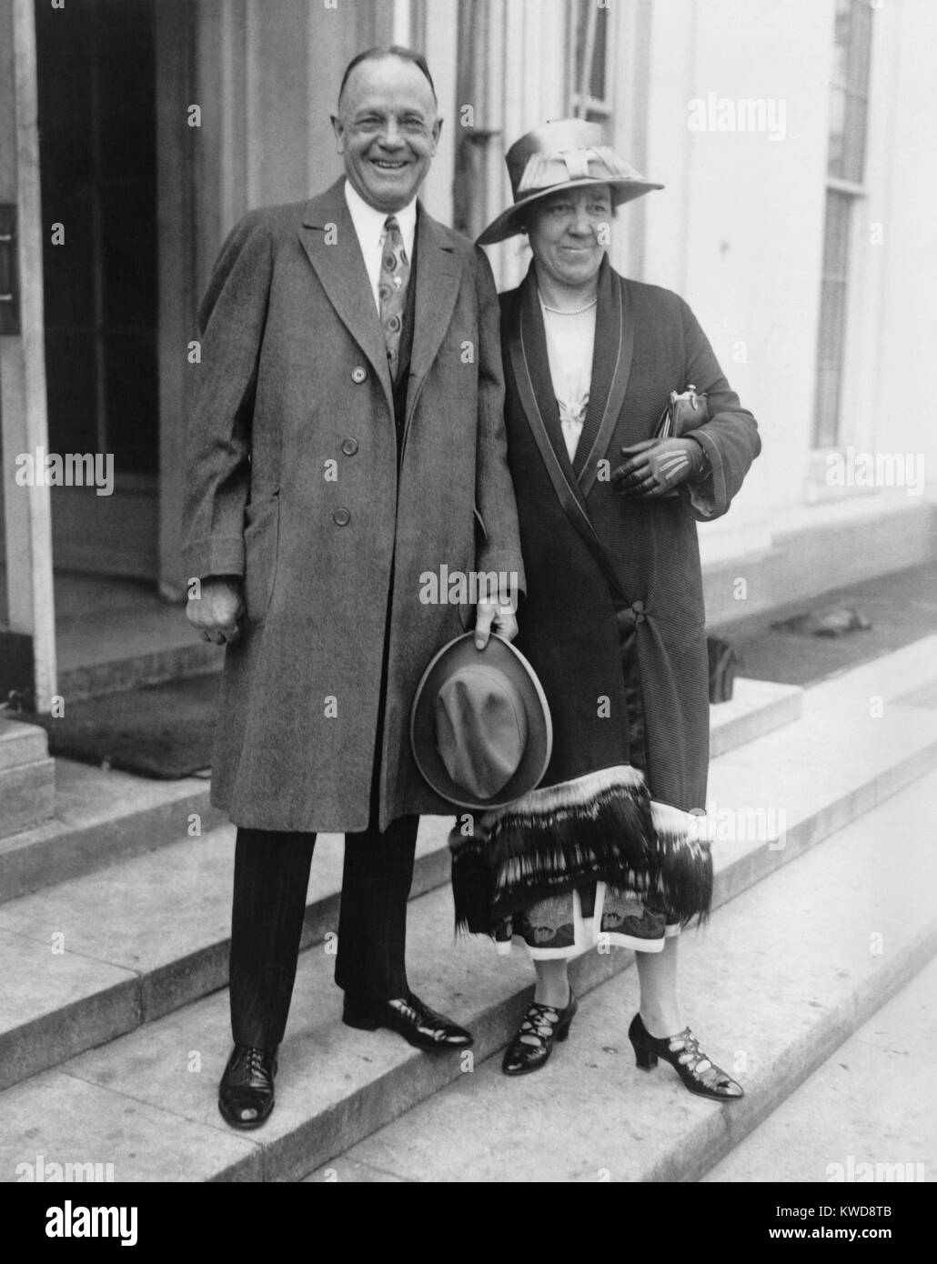 Billy Dimanche avec son épouse, Nell, à la Maison Blanche après l'appelant le président Coolidge, ch. (BSLOC 1923-26 2016 8 121) Banque D'Images