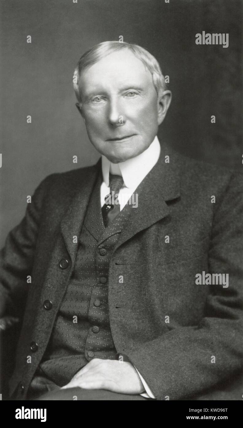 John D. Rockefeller, au début de son année 40 "retraite" en 1900. Portrait par BSLOC Oscar White (2016 8 9) Banque D'Images