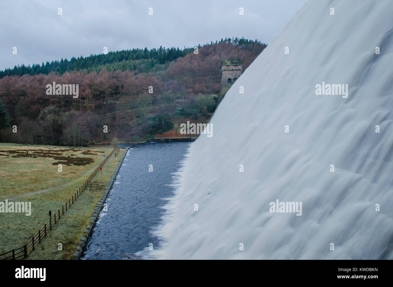 Le Derwent barrage dans le Derbyshire Peak District Banque D'Images