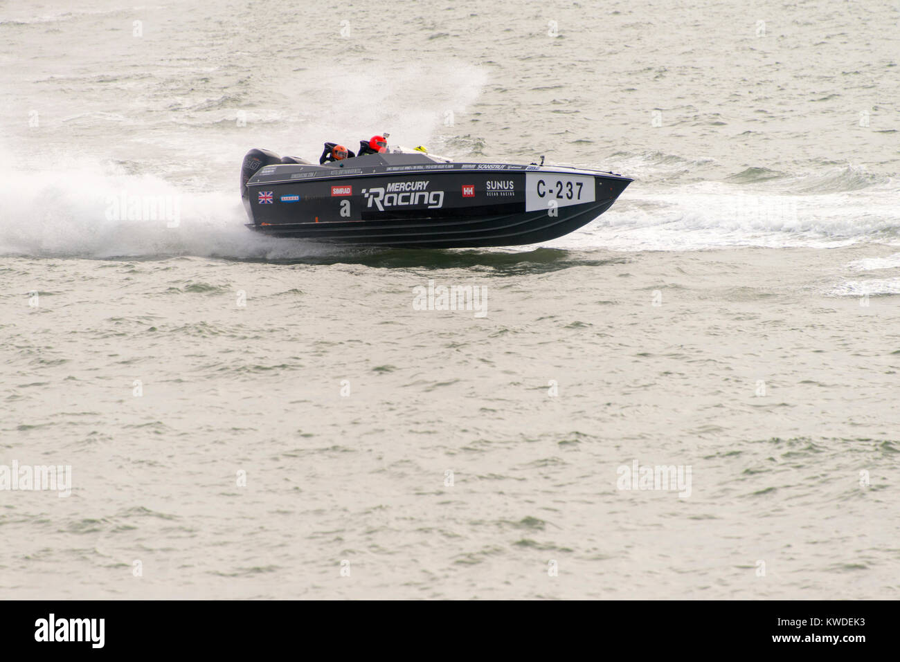Power Boat Race Devon Exmouth Banque D'Images