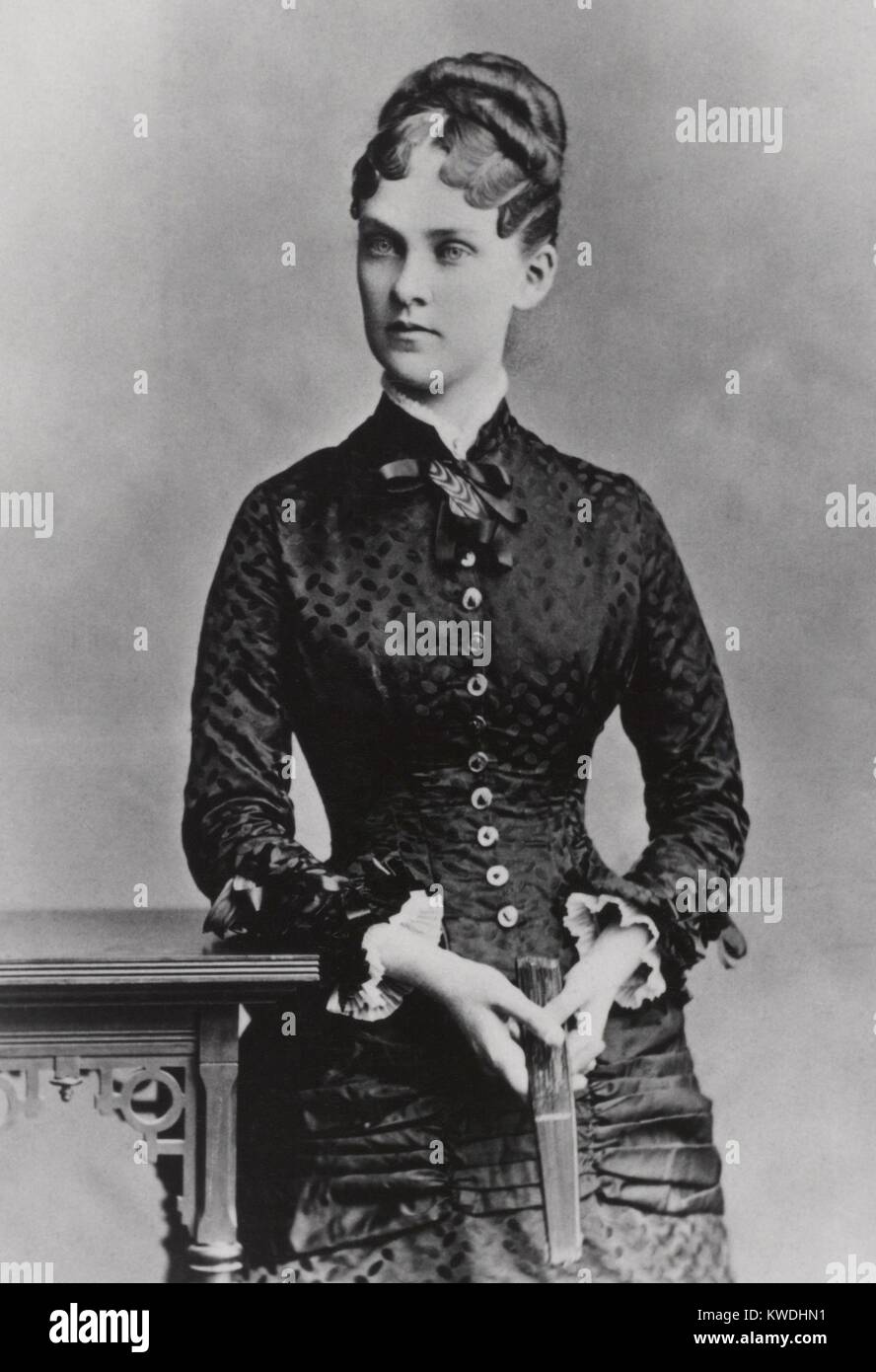 Alice Hathaway Lee Roosevelt Roosevelt Theodores, première épouse et mère d'Alice Roosevelt. Elle était mariée à Roosevelt depuis moins de 4 ans lorsqu'elle mourut en 1884 à l'âge de 23 (BSLOC 2017 6 79) Banque D'Images