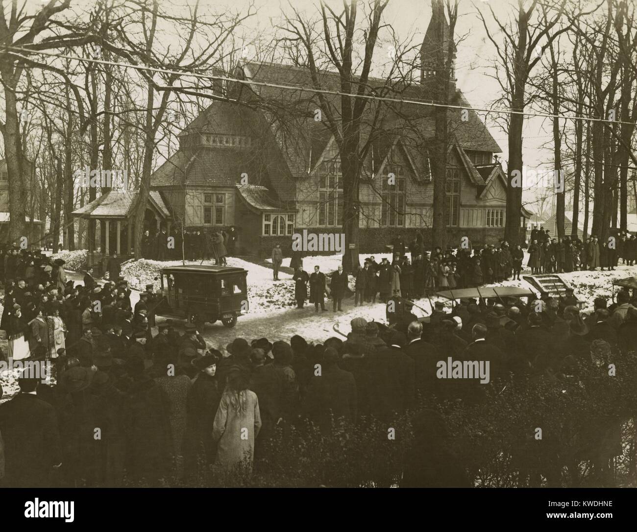 Le colonel Theodore Roosevelts funérailles, le 8 janvier 1919, à Christ Episcopal Church à Oyster Bay, NEW YORK (BSLOC 2017 6 87) Banque D'Images