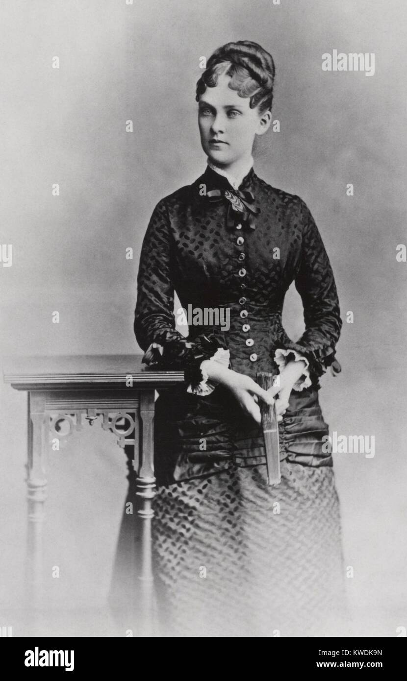 Alice Hathaway Lee Roosevelt Roosevelt Theodores, première épouse et mère d'Alice Roosevelt. Elle était mariée à Roosevelt depuis moins de 4 ans lorsqu'elle mourut en 1884 à l'âge de 23 (BSLOC 2017 6 78) Banque D'Images