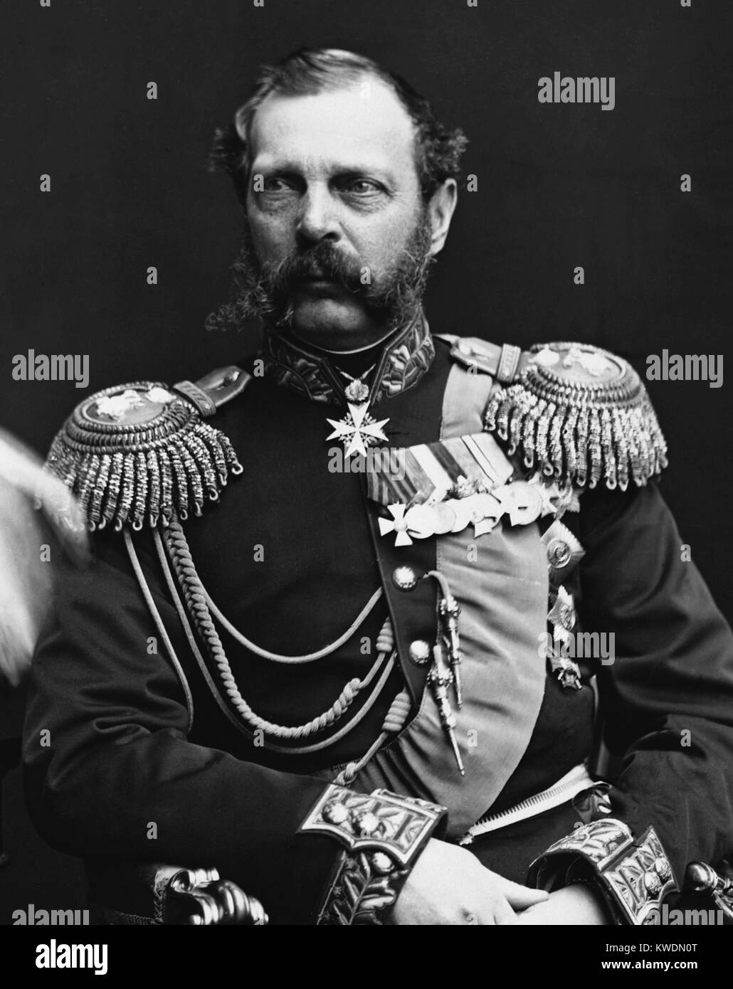 Alexandre II de Russie, (29 avril 1818 - 13 mars 1881) Empereur de Russie à partir du 2 mars 1855 jusqu'à son assassinat le 13 mars 1881 Banque D'Images