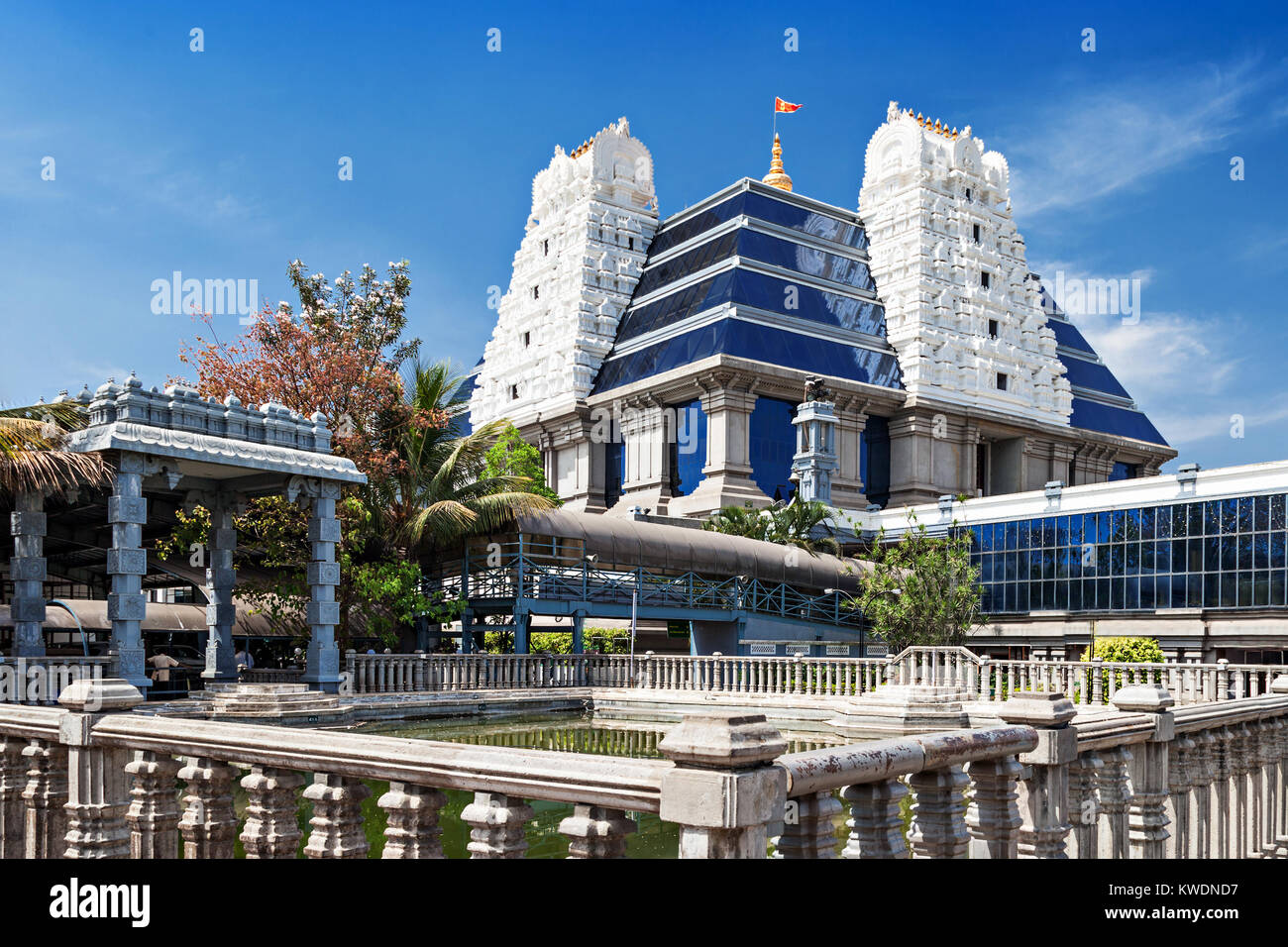 Krishna (Association internationale pour la conscience de Krishna) Temple à Bangalore Banque D'Images