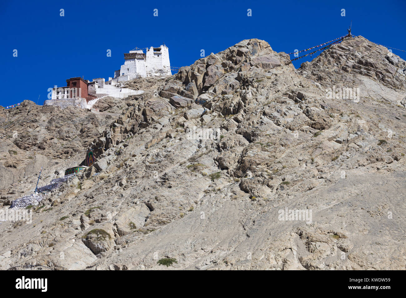 Namgyal Tsemo Gompa à Leh, Ladakh, Inde Banque D'Images