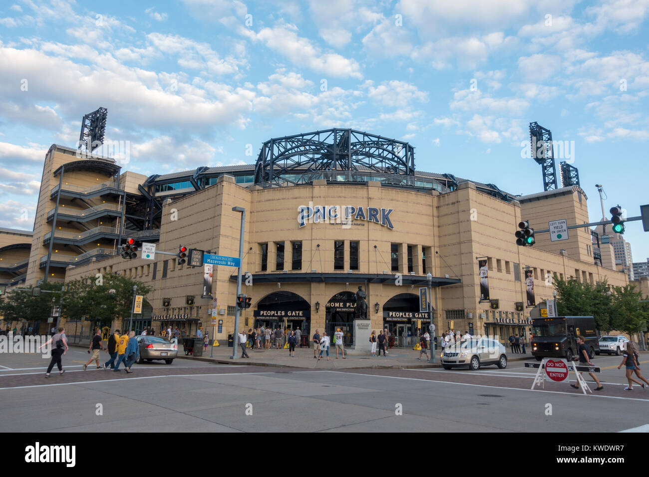 PNC Park, le terrain d'accueil pour les Pirates de Pittsburgh en ligue majeure de baseball team Pittsburgh, Pennsylvanie, USA. Banque D'Images