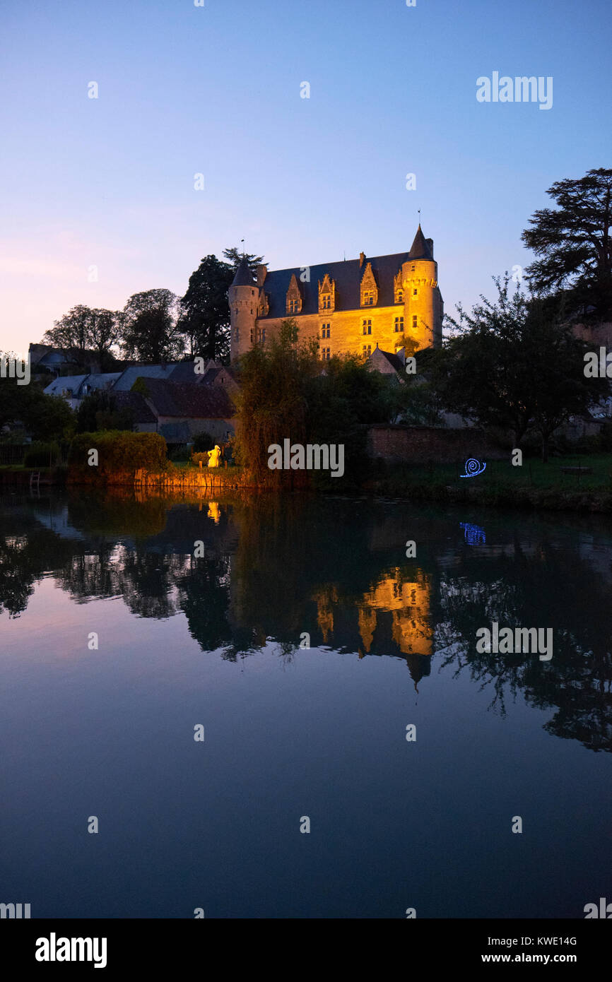 Le Chateau de Montresor Montresor dans près de Loches dans la vallée de la Loire France. Banque D'Images