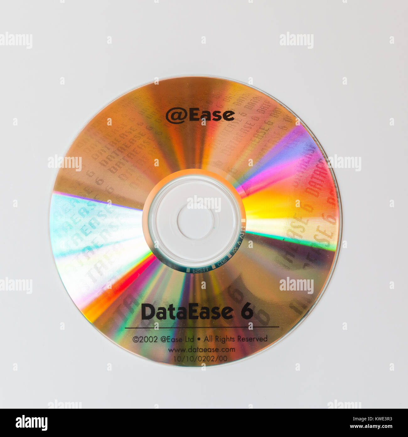 Cd d'installation du logiciel vintage, DataEase 6 Banque D'Images