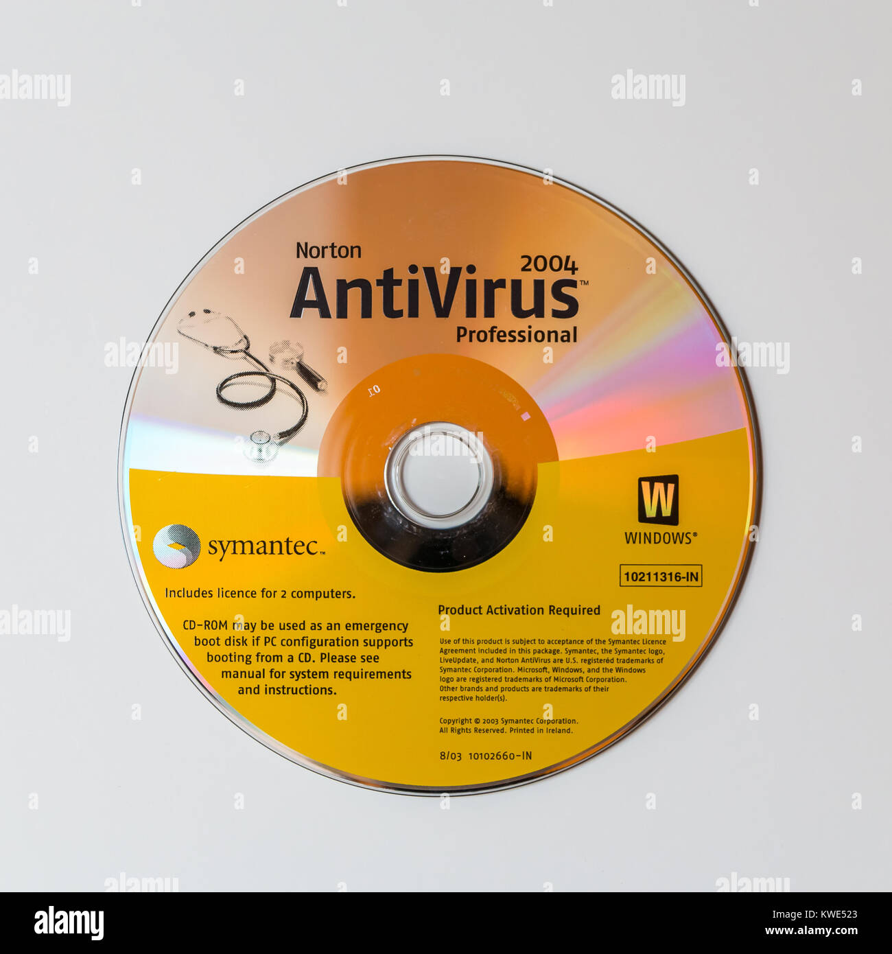 Cd d'installation du logiciel vintage, Norton Anti Virus 2004 Photo Stock -  Alamy