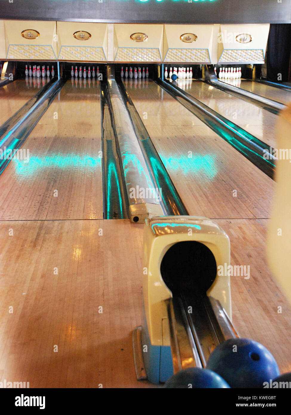 Vintage bowling à Nashville, TN USA Banque D'Images