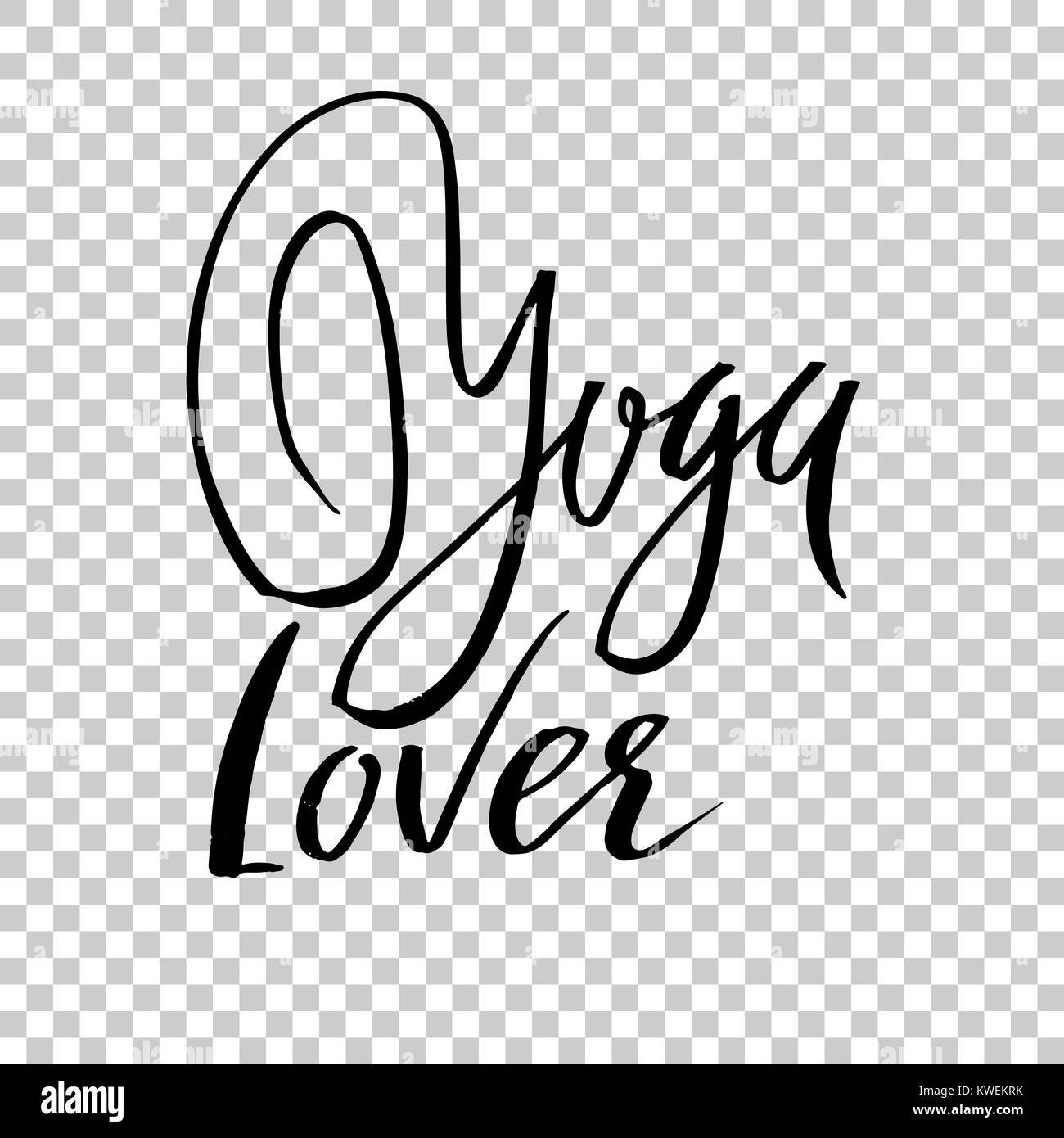 Amateur de yoga sur la brosse sèche. Yoga typographie de l'affiche. Vector illustration. Illustration de Vecteur