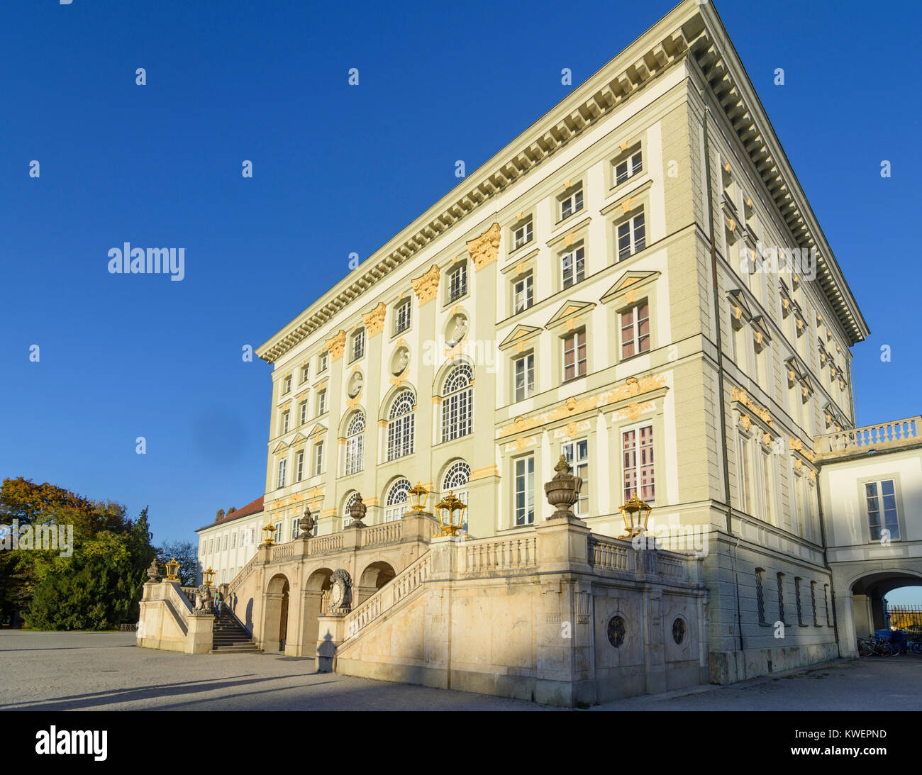 München, Munich : le Palais Nymphenburg, Oberbayern, Haute-Bavière, Bayern, Bavière, Allemagne Banque D'Images