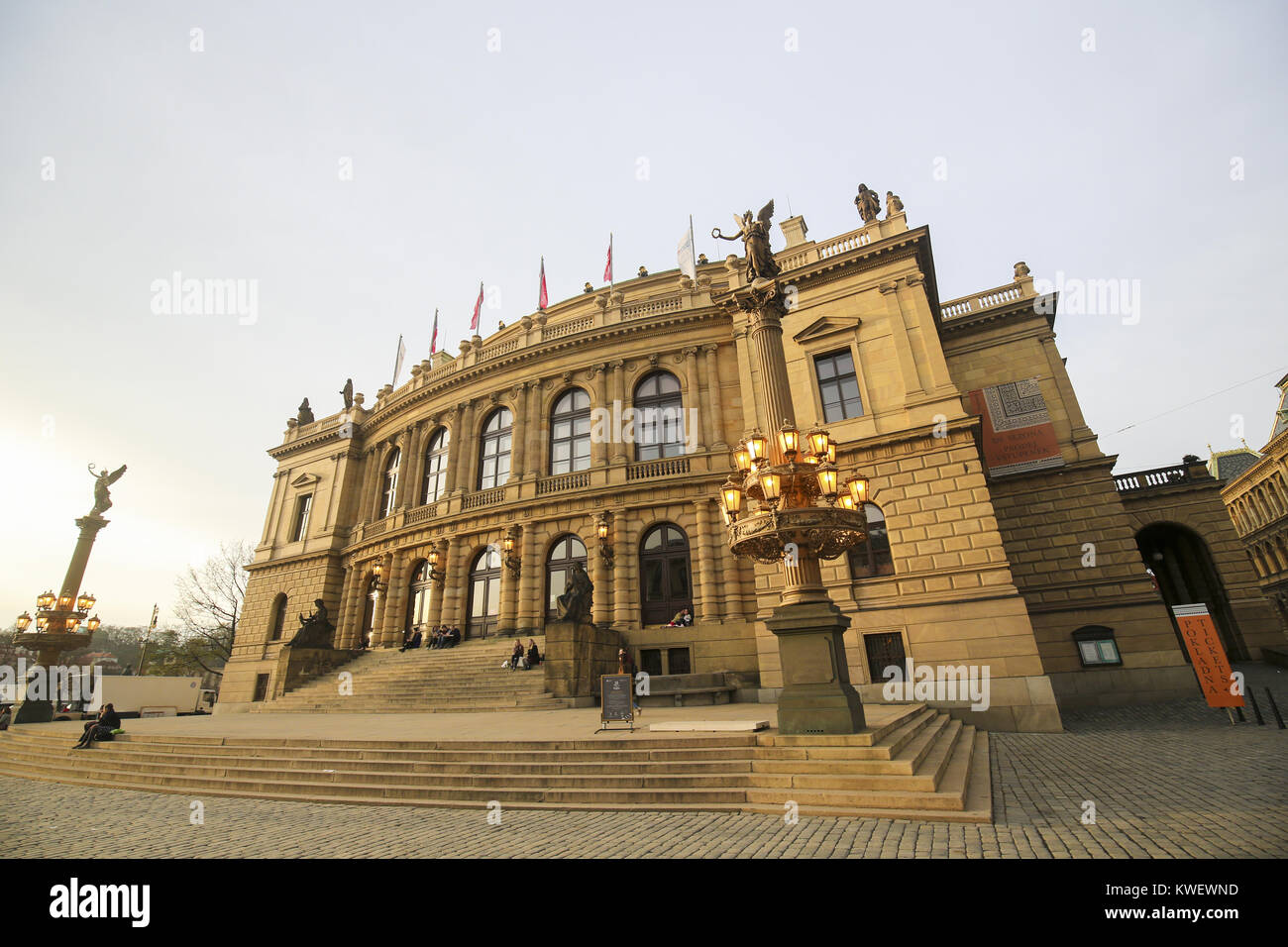 Rudolfinum, un hall d'exposition et de concert dans le centre de Prague, République Tchèque Banque D'Images