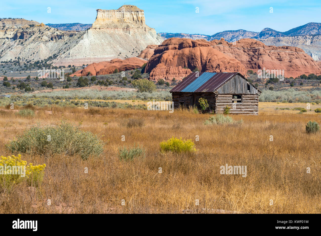 Vieille cabane abandonnée près de Grand Staircase-Escalante National Monument (Utah) Banque D'Images