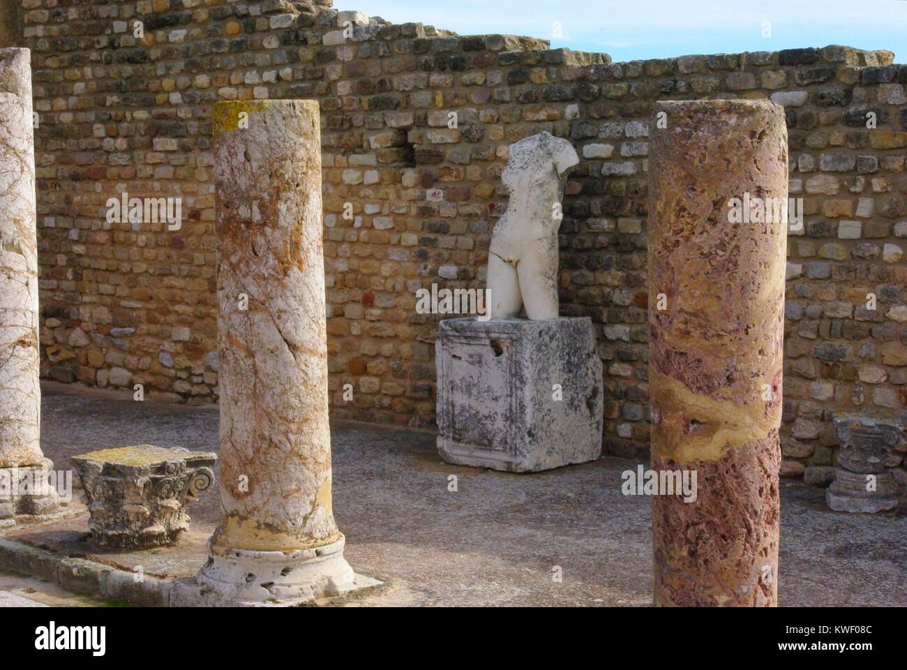 Dans les ruines de Carthage, près de Tunis (Tunisie, Afrique) Banque D'Images