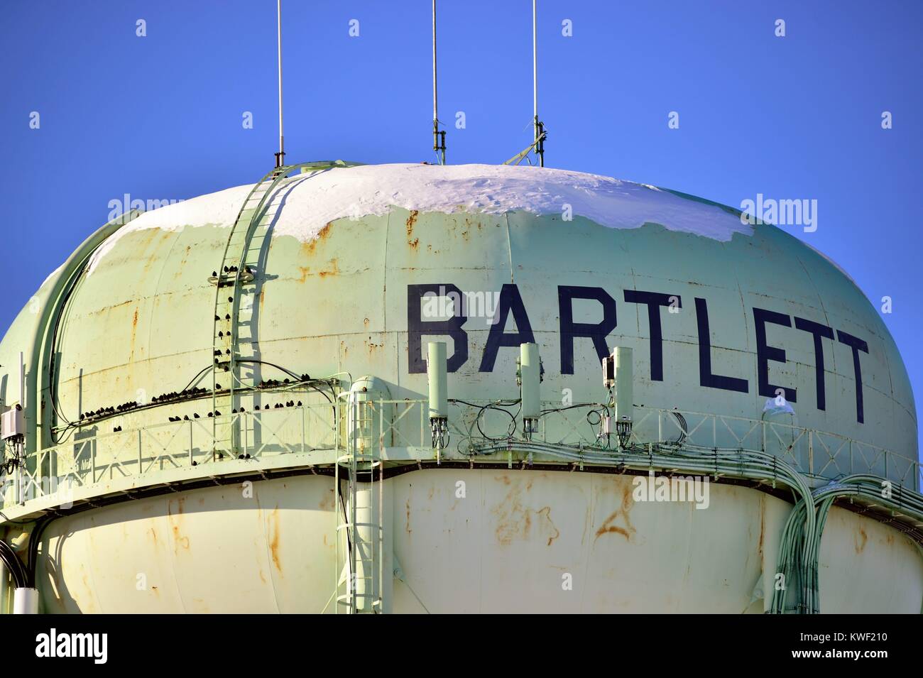 Un grand tour de l'eau municipales typique de beaucoup de ces structures à travers les États-Unis. Bartlett, Illinois, USA. Banque D'Images