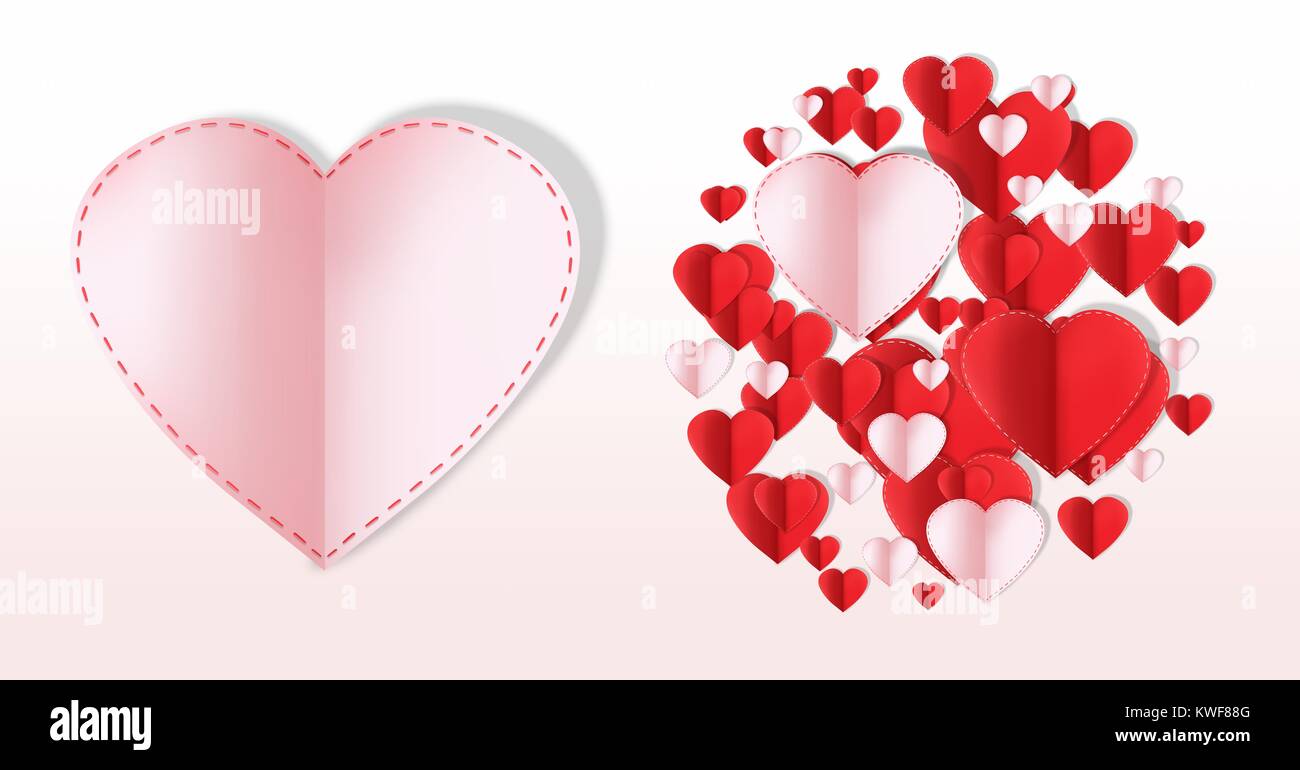 Motif Saint-Valentin avec coeurs Banque D'Images