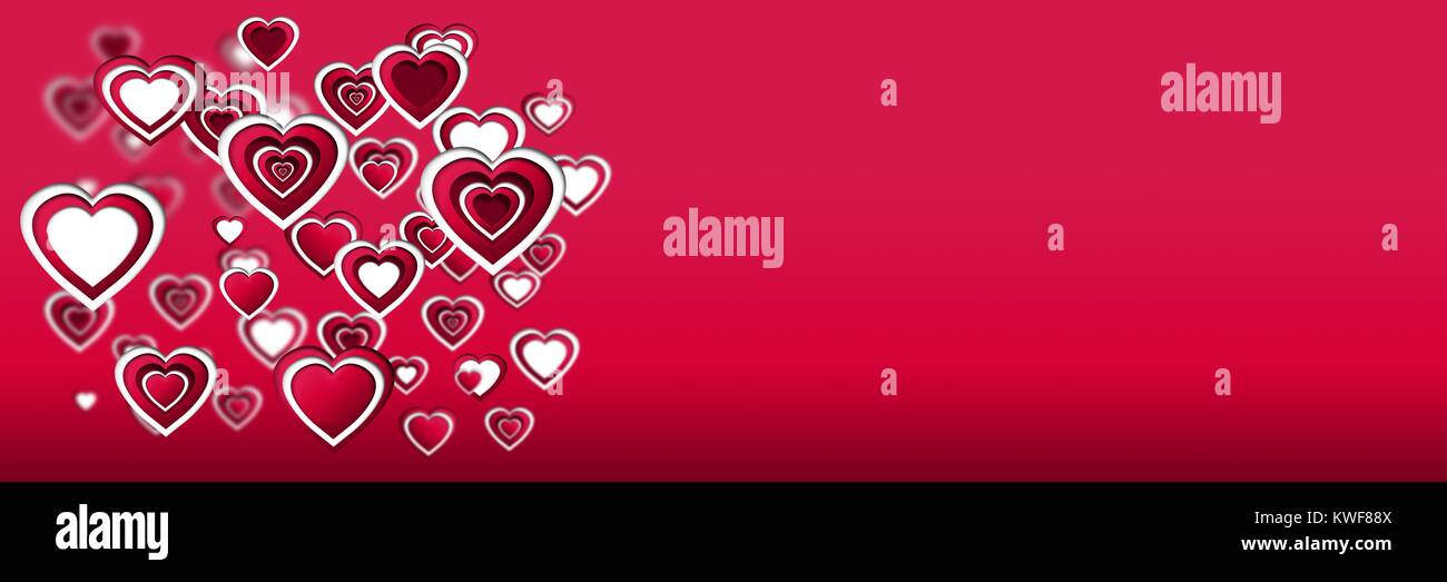 Motif Saint-Valentin avec coeurs Banque D'Images