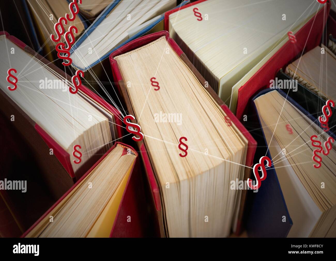 Icônes et livres de symboles de section 3D Banque D'Images