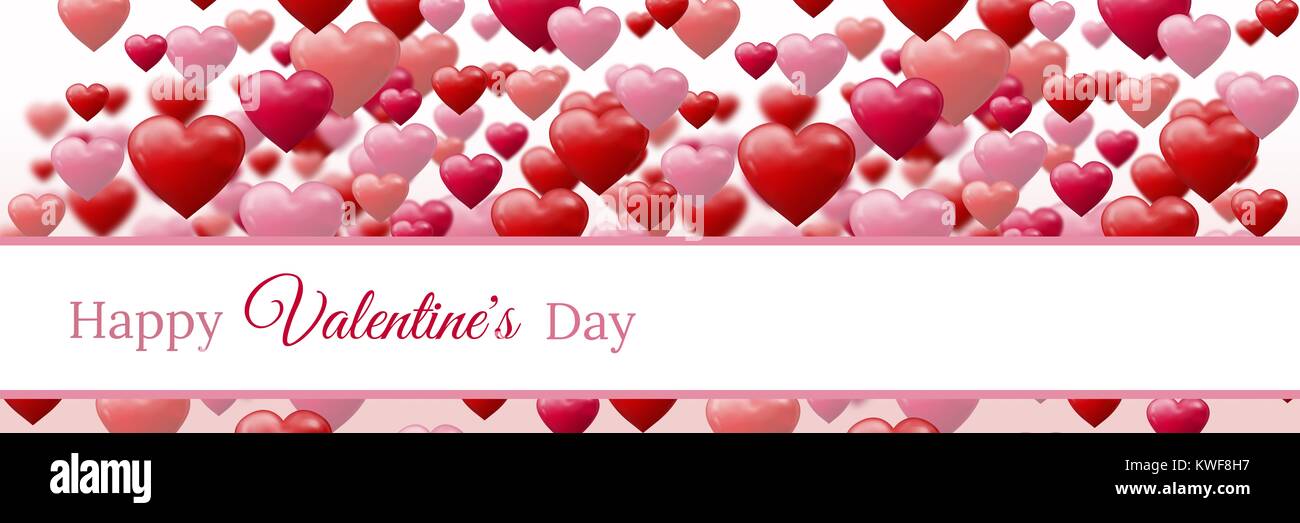 Motif Saint-Valentin avec coeurs Banque D'Images