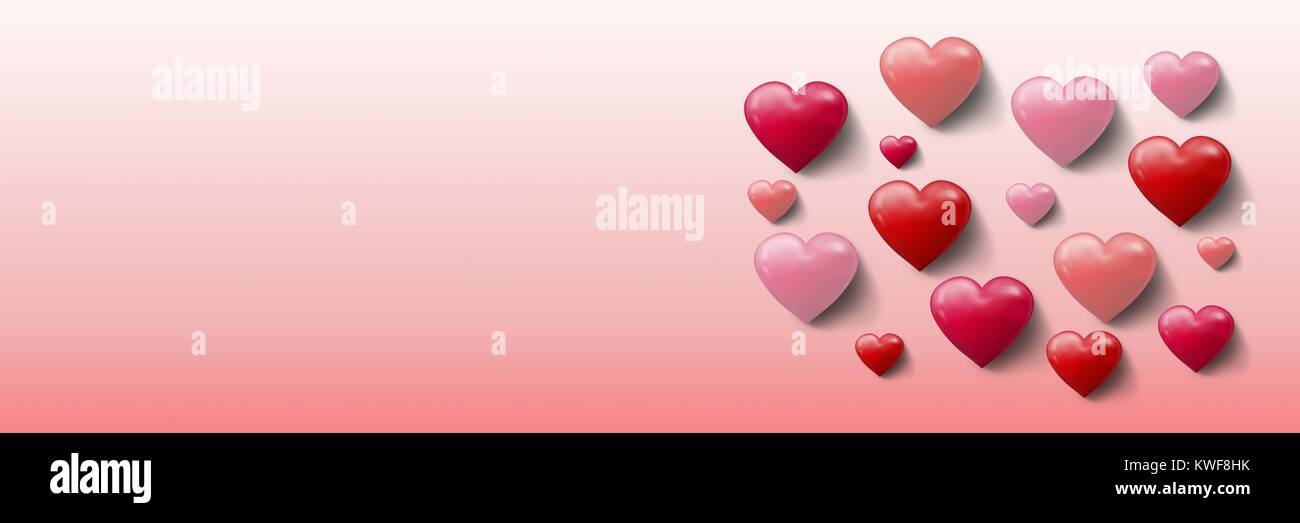 Motif Saint-Valentin avec coeurs Banque D'Images