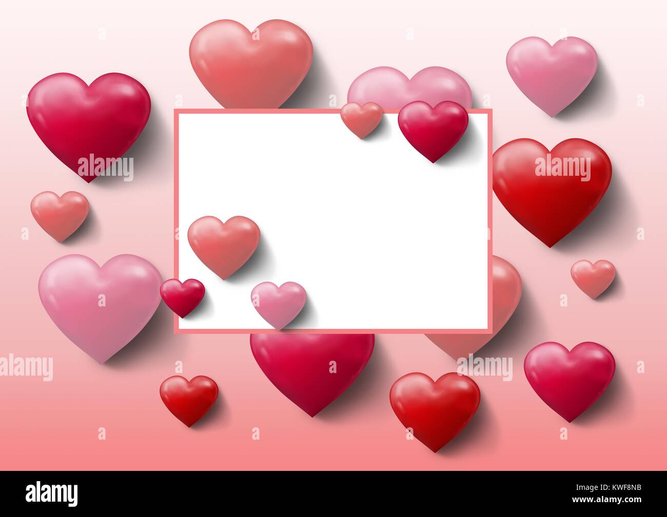 Motif Saint-Valentin avec coeurs Banque D'Images