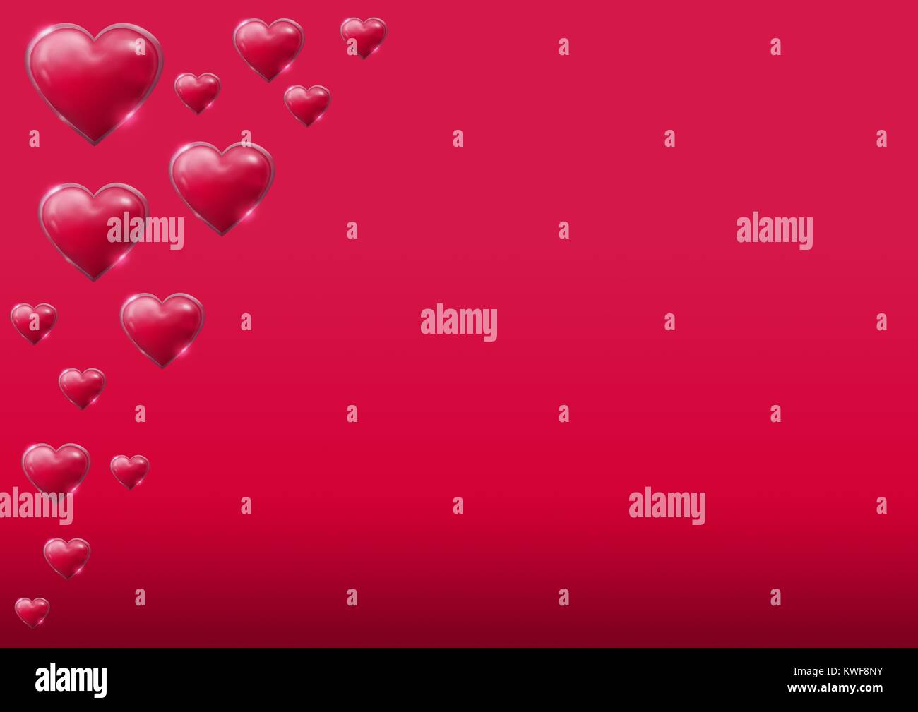 Motif Saint-Valentin avec coeurs Banque D'Images