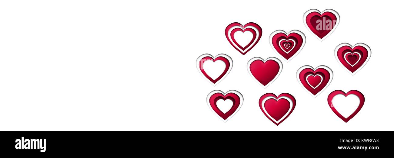 Motif Saint-Valentin avec coeurs Banque D'Images