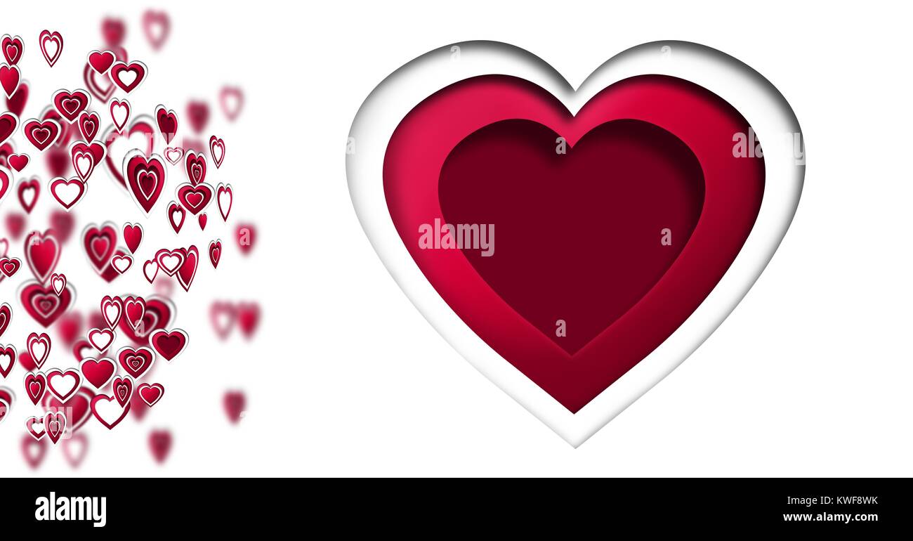 Motif Saint-Valentin avec coeurs Banque D'Images