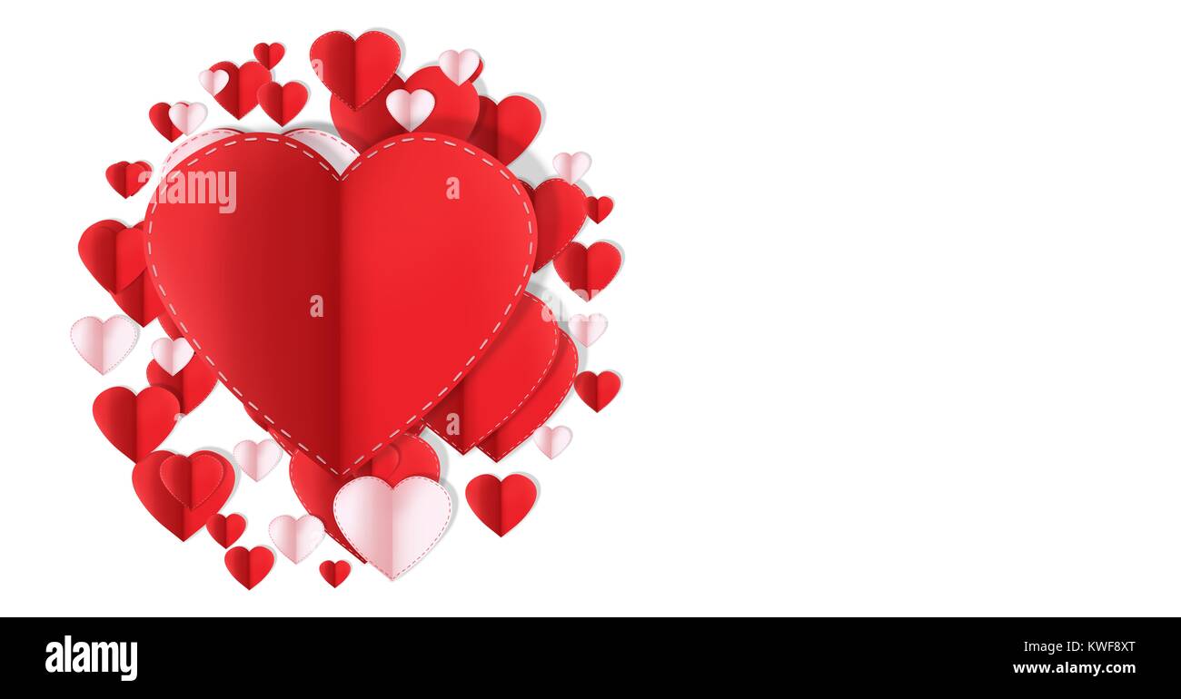 Motif Saint-Valentin avec coeurs Banque D'Images