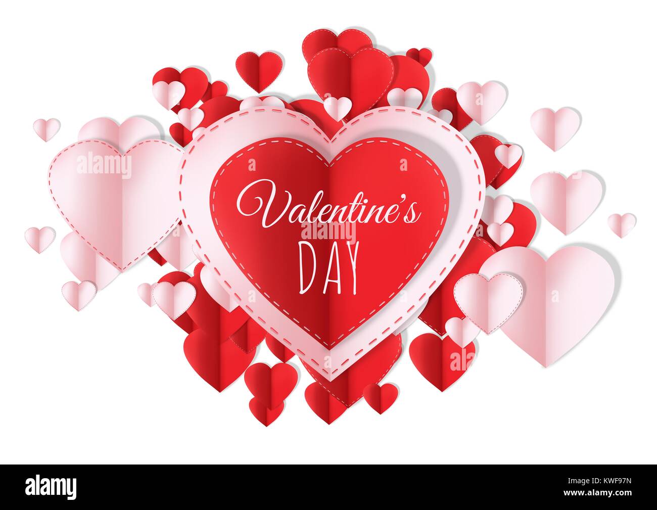 Motif Saint-Valentin avec coeurs Banque D'Images