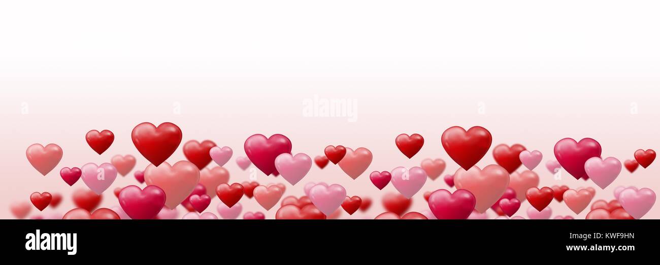 Motif Saint-Valentin avec coeurs Banque D'Images