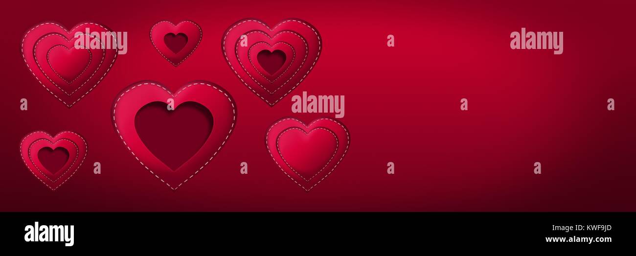 Motif Saint-Valentin avec coeurs Banque D'Images