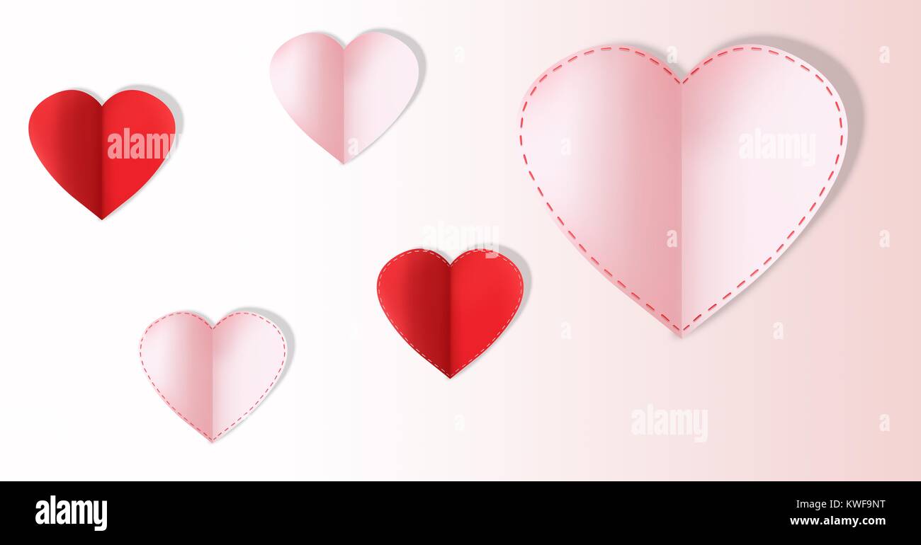 Motif Saint-Valentin avec coeurs Banque D'Images